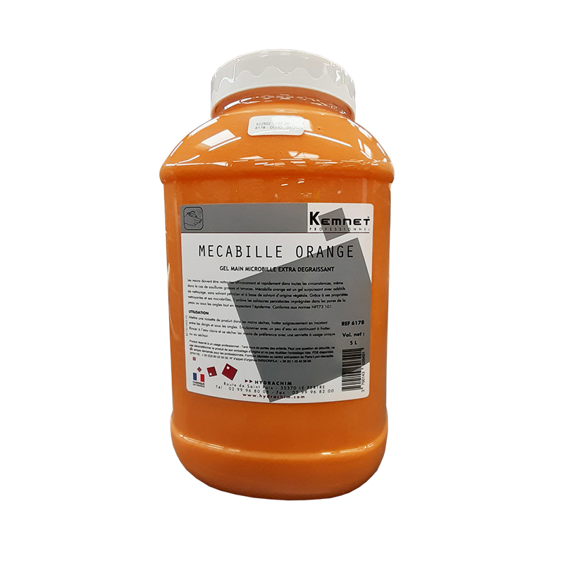 Gel mécabille - Orange - Pot de 5 L ( 006270 ) (2 X 1 unité )