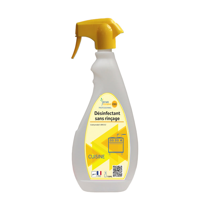 006152 - Désinfectant sans rinçage - Pulvérisateur 750 ml (12 X 1 unité )