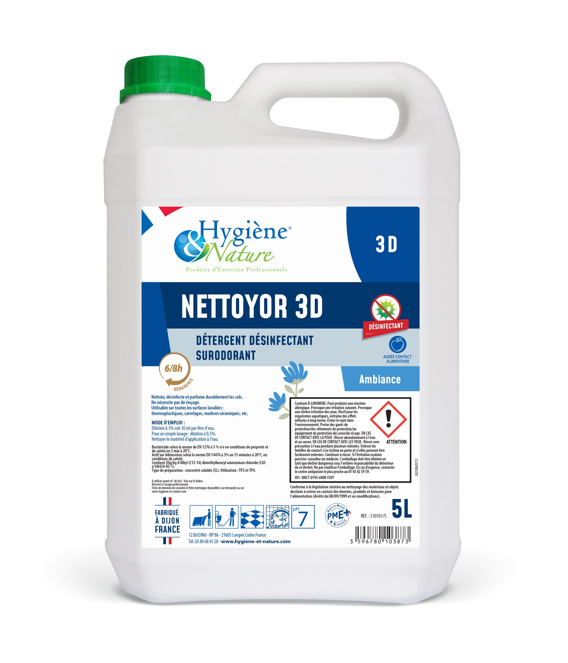 Nettoyor Détergent 3D - Ambiance - Bidon 5 L ( 153339 ) (2 X 1 unité )
