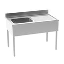 Plonge sans étagère -Bac (gauche) 1200x700x850/900mm (1 X 1 unité )