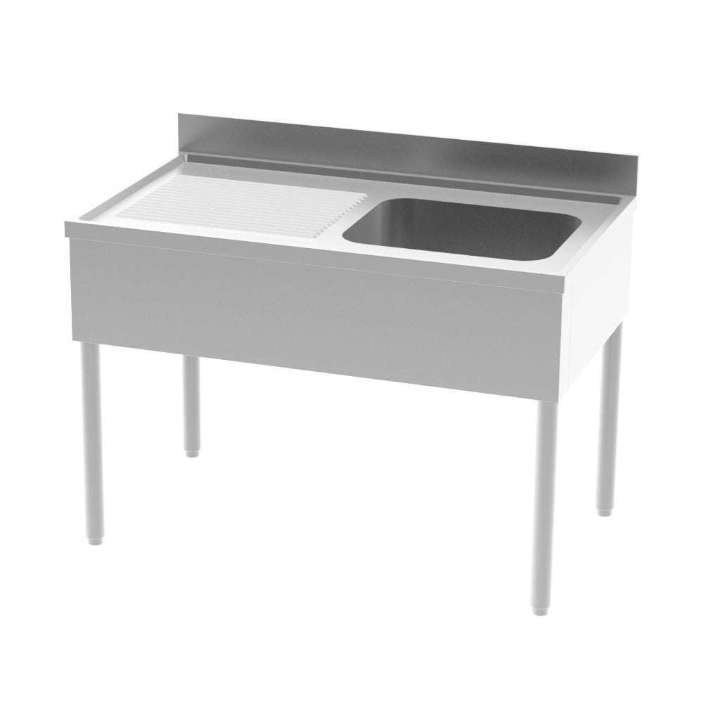 Sink without shelf -Bowl (right) 1400x700x850/900mm (818013) (1 X 1 unit)