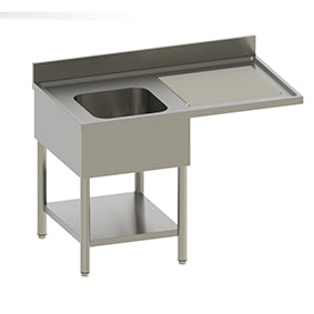 Sink + shelf - Bowl (left) 1200x700x850/900mm ( 818063 ) (1 X 1 unit )