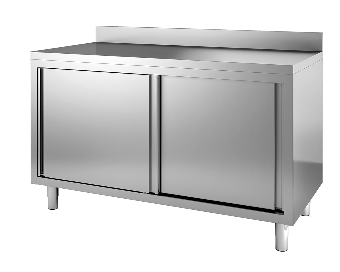 Meuble bas neutre adossé 1200x700x850/900 mm - Inox ( 818055 ) (1 X 1 unité )