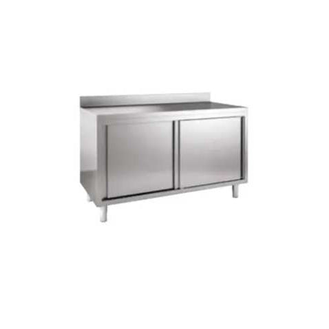 Meuble bas neutre adossé 2000x700x850/900 mm - Inox