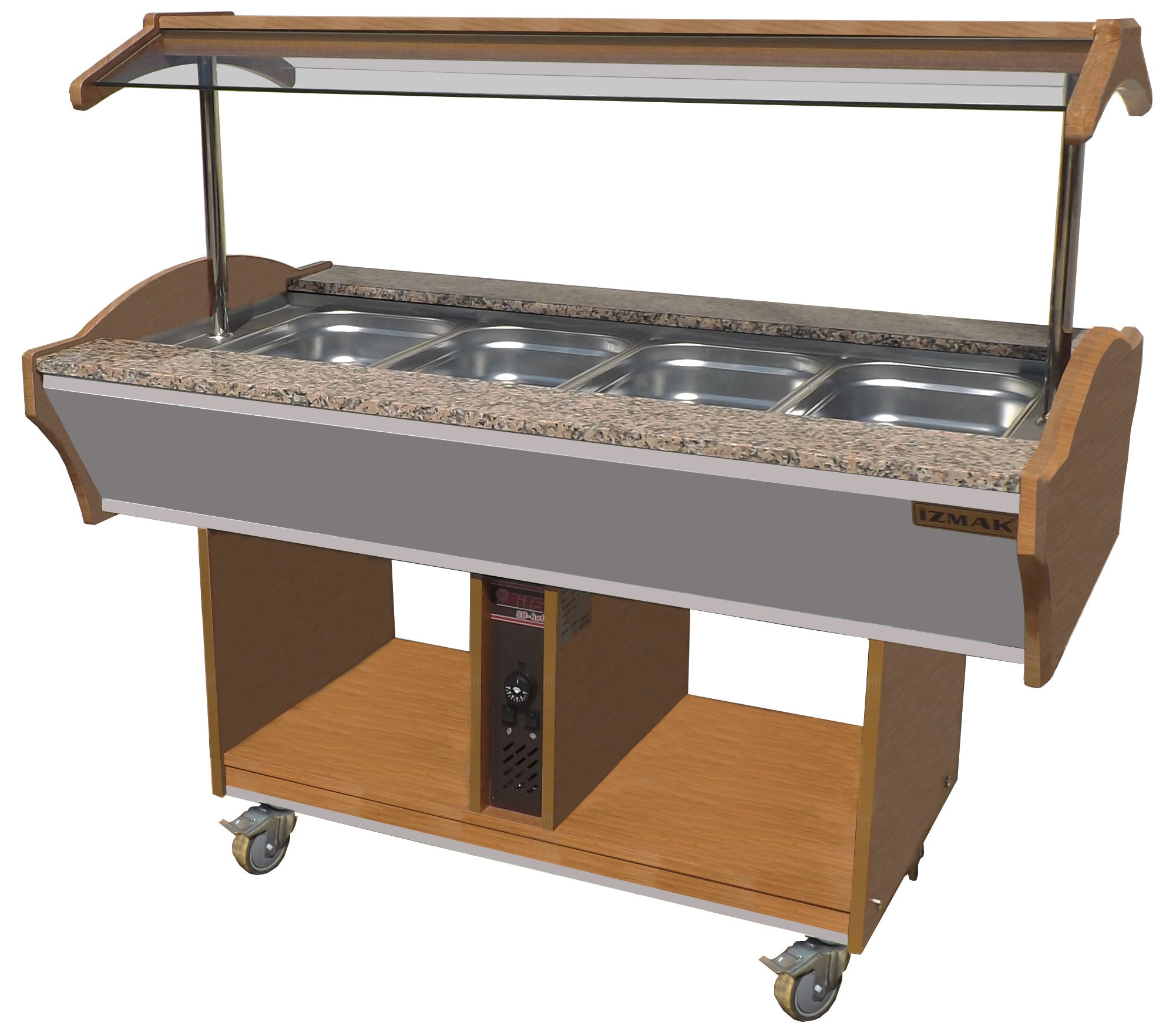 Buffet chaud +30/ +90 °C - 155x90x85/135mm ( 524058 ) (1 X 1 unité )