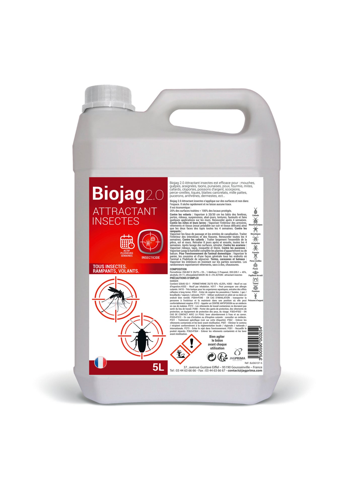 Insecticide 5 L - Biojag 2.0 ( B74235 ) (2 X 1 unité )