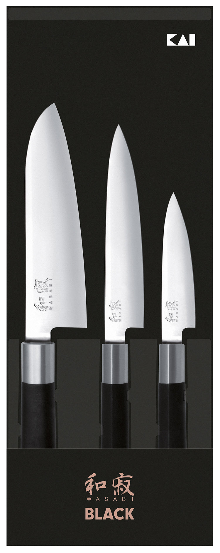 042812 - Set 3 couteaux - office, universel, santoku - Wasabi (1 X 1 unité )