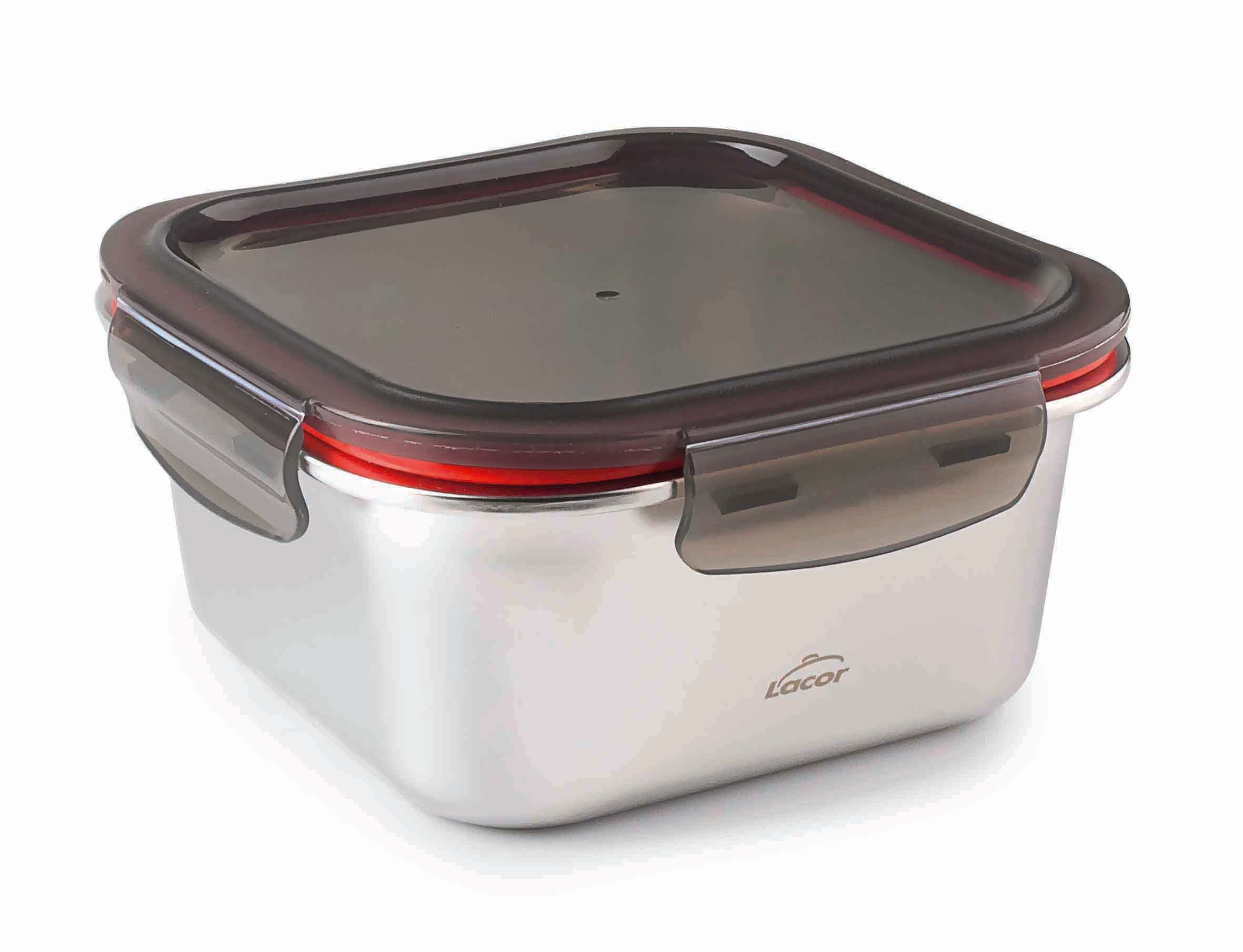 Conteneur carré Ecoinox 650 ml - Inox 18/10 ( B81442 ) (1 X 1 unité )