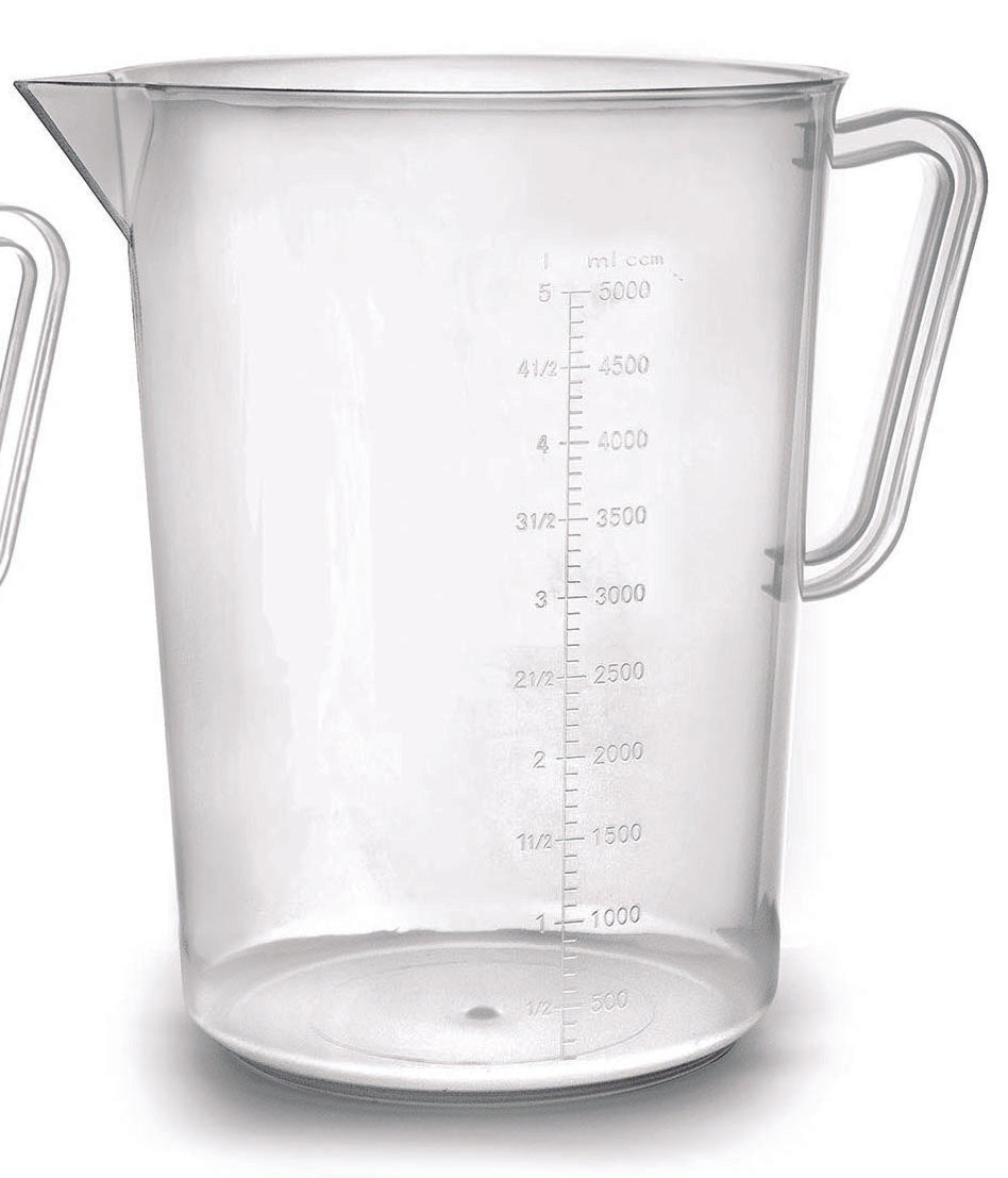 Measuring jug 5L - ø 20x27.5 cm - Polypropylene (990202) (1 X 1 unit)