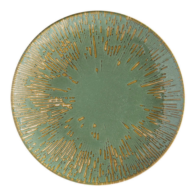 988550 - Assiette plate - Porcelaine  Ø 21 cm - Sage - Snell (12 X 1 unité )