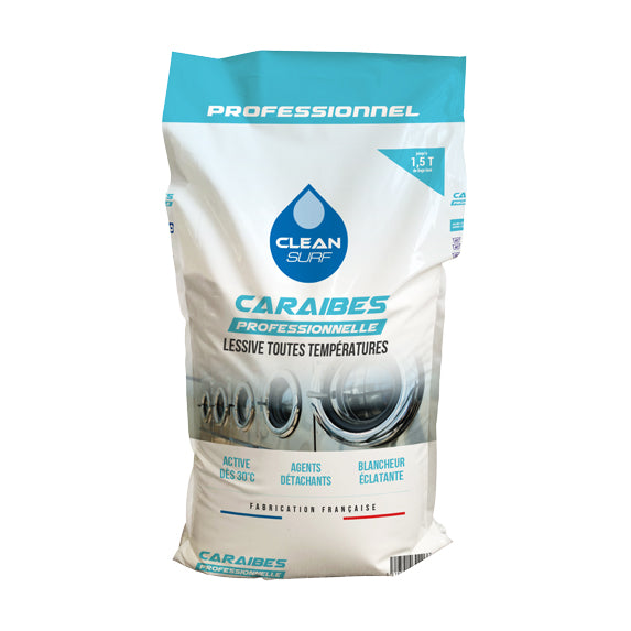 Laundry detergent for workwear CS Caraïbes - 15 kg bag (006717) (1 X 1 unit)