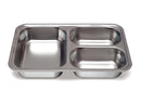 Plateau 3 compartiments 24x17x4 cm - Inox (6 X 1 unité ) - 519393
