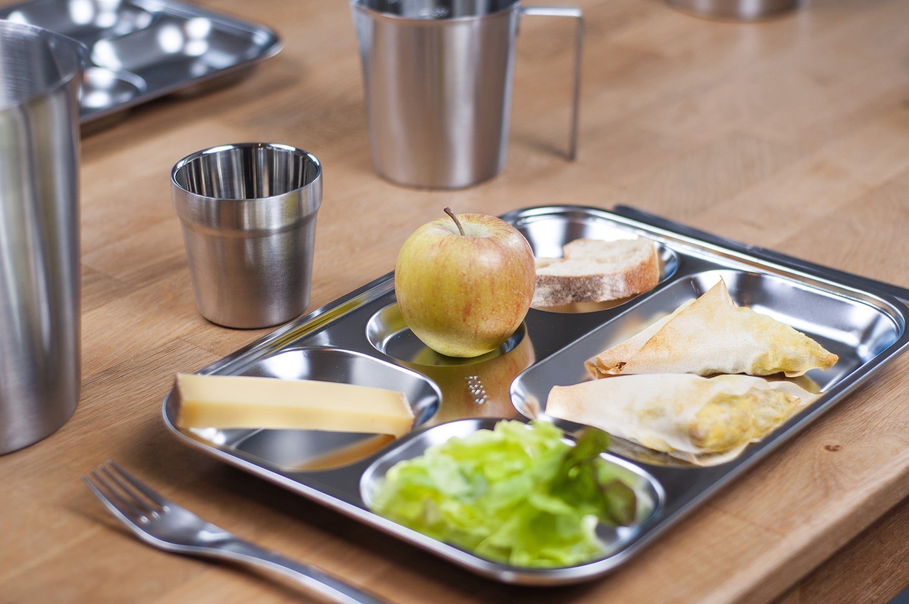 5-compartment tray 30.5x23.5x2.5 cm - Stainless steel ( 5193992 ) (6 X 1 unit )
