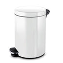 Poubelle 12 L - Laqué blanc - Acier (1 X 1 unité )