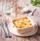 Plat individuel carré 66 cl - Céramique - Écru (6 X 1 unité ) - 862053