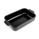 Plat individuel rectangle 85 cl - Céramique - Noir (6 X 1 unité ) - 900826