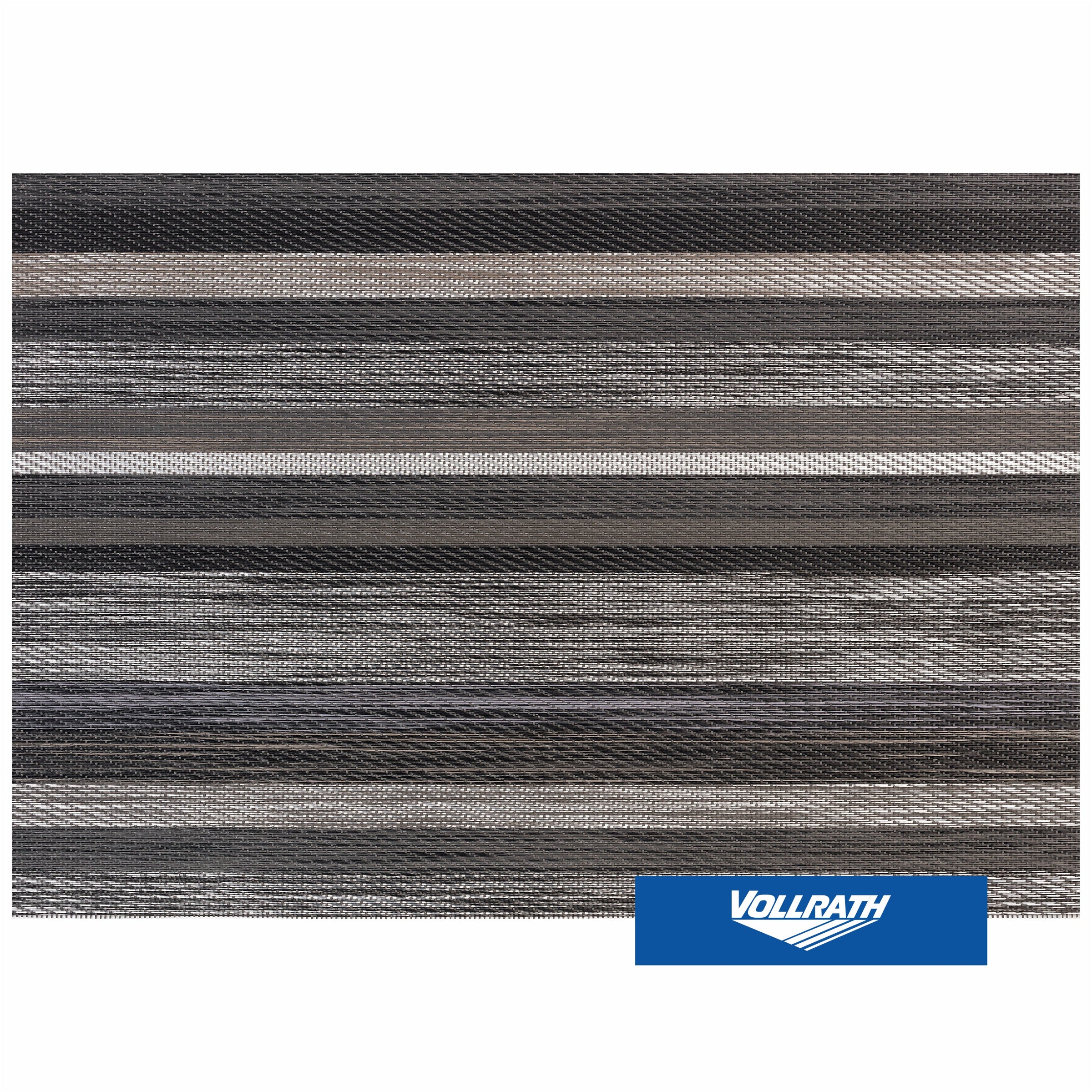 Placemat - Woven vinyl 45x30 cm - Brown lines ( 018531 ) (6 X 1 unit )