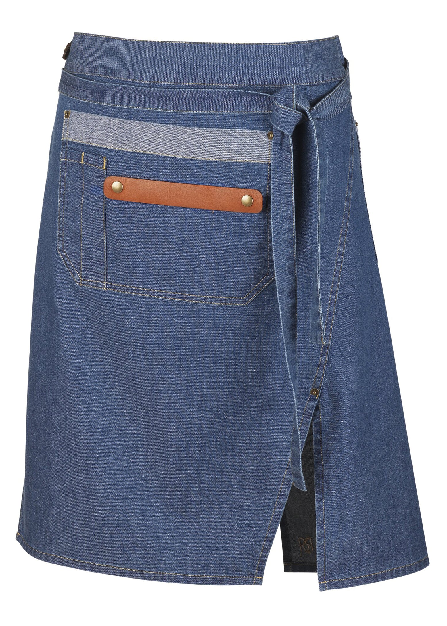 Unisex faded denim apron OS - Haley (983008) (1 X 1 unit)