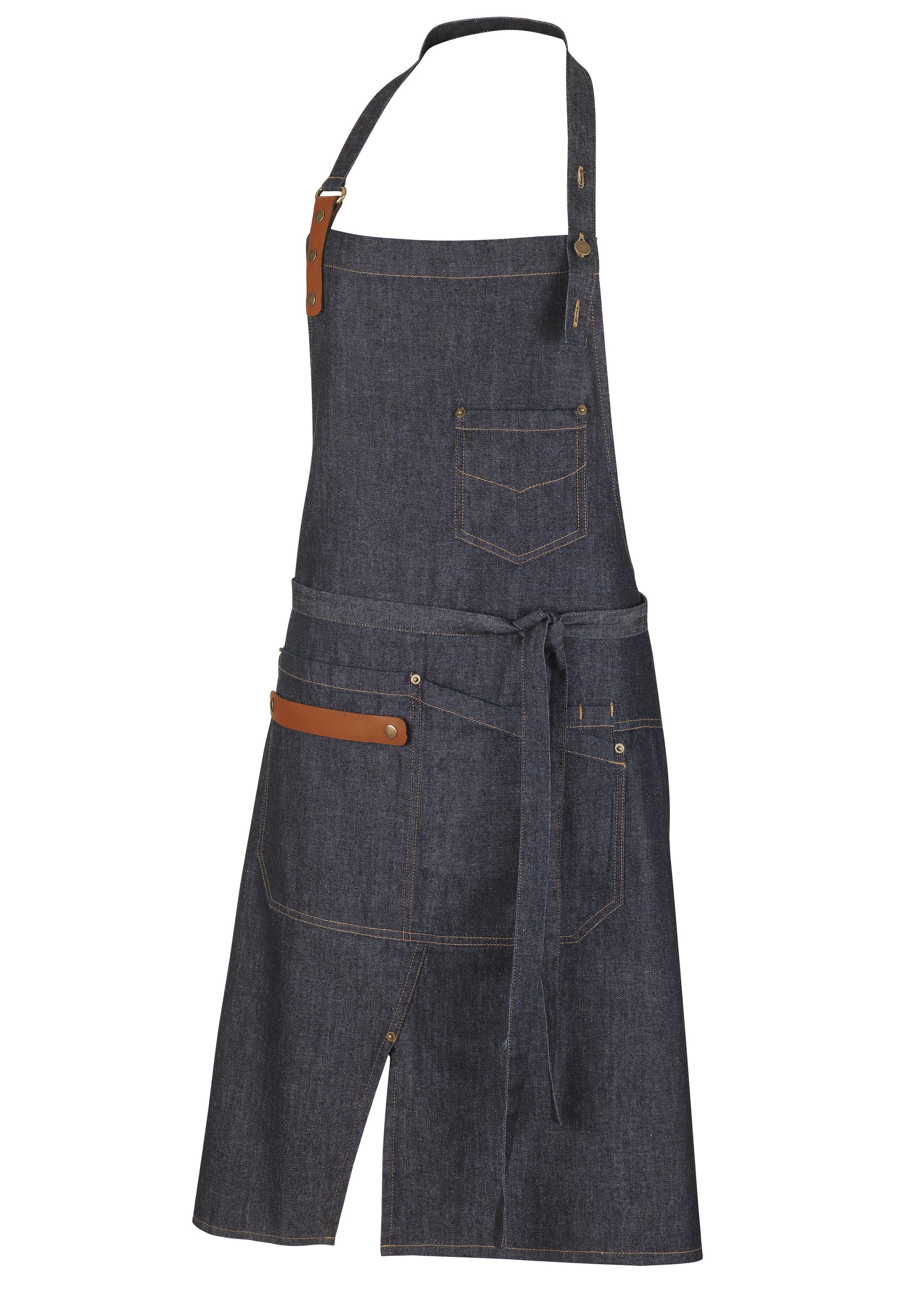 Unisex raw denim apron OS - Harold (983009) (1 X 1 unit)