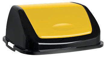Dustbin 50 L - Black - Yellow Lid - CLAP ( 140775 ) (1 X 1 unit)