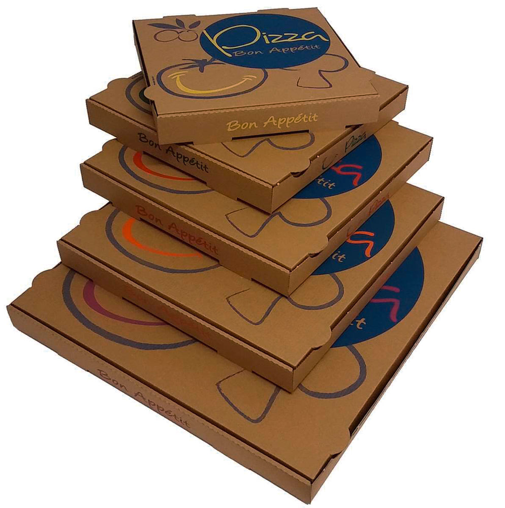 Boîte à pizza - Kraft brun 33x33x3,5cm - L’Originale ( 153403 ) (1 X 100 unités )