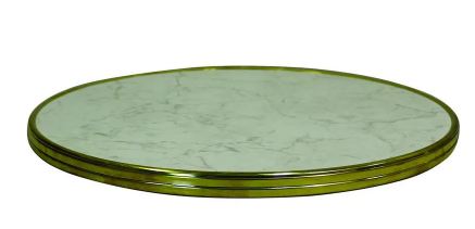 Plateaux cerclé - Marbre blanc ( E23765 ) (2 X 1 unité )