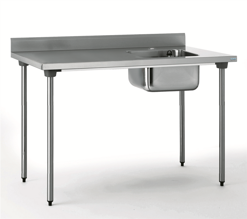 Table adossée - Bac droite 1200x700x900mm (1 X 1 unité )