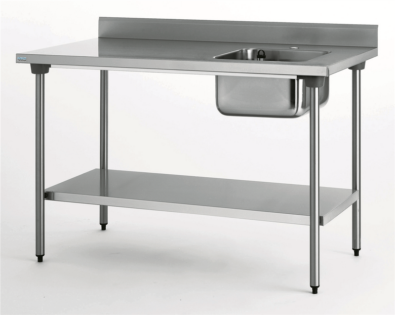 Table adossée - Bac droite 1400x700x900mm (1 X 1 unité )