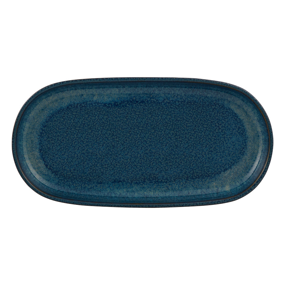 Plat oval - Grès Ø 30x15x3 cm - Gemstone ( E02983 ) (12 X 1 unité )