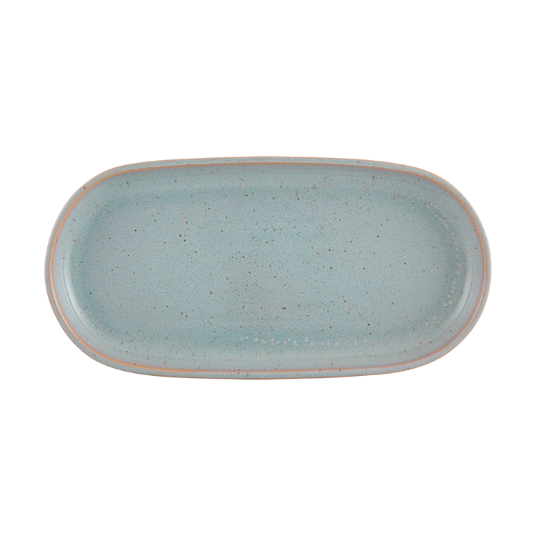 Plat oval - Grès Ø 30x15x3 cm - Gemstone ( 050236 ) (12 X 1 unité )