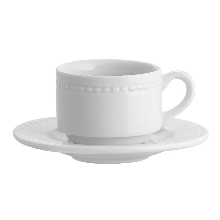 Pair of breakfast cups - Porcelain 28 cl - Perla (050159) (6 X 1 unit)