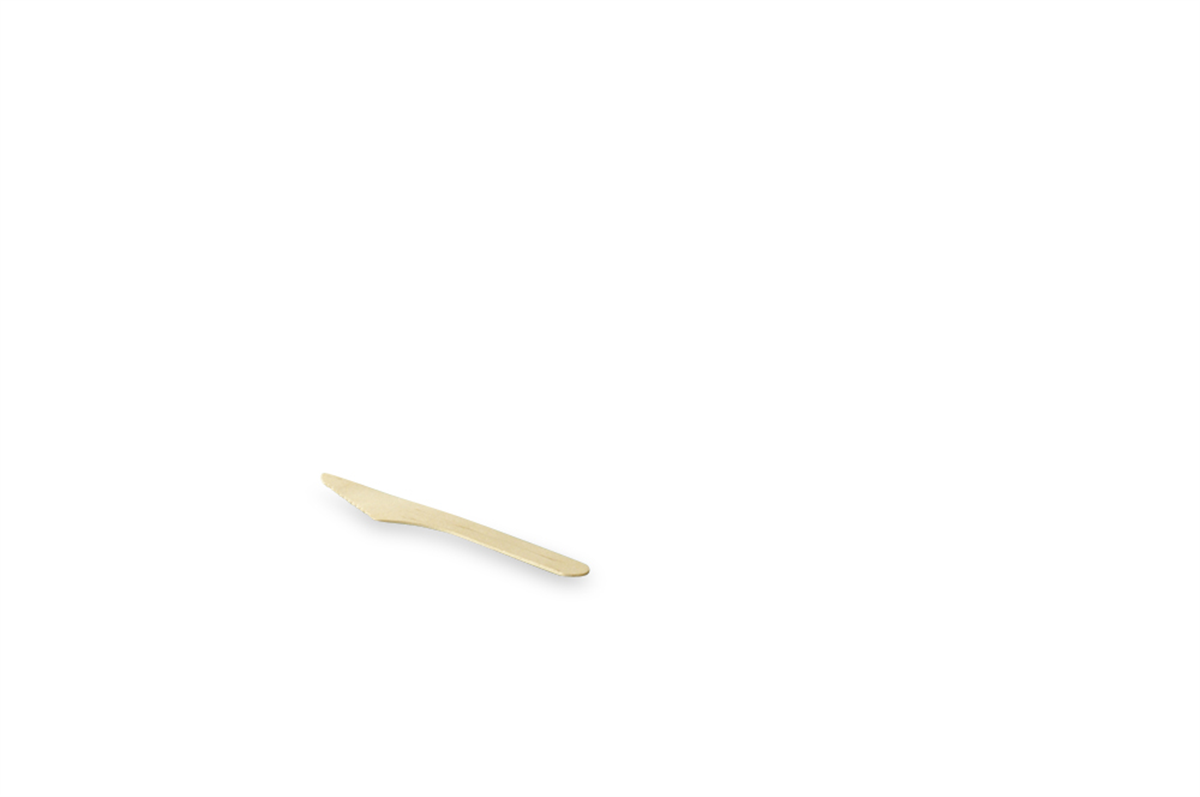 Couteau 16,5x2,4 cm - couverts bois ( 630088 ) (10 X 100 unités )