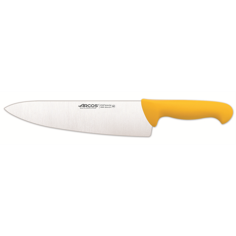 630145 - couteau cuisine professionnel manche jaune 25cm (1 x 1 unité )