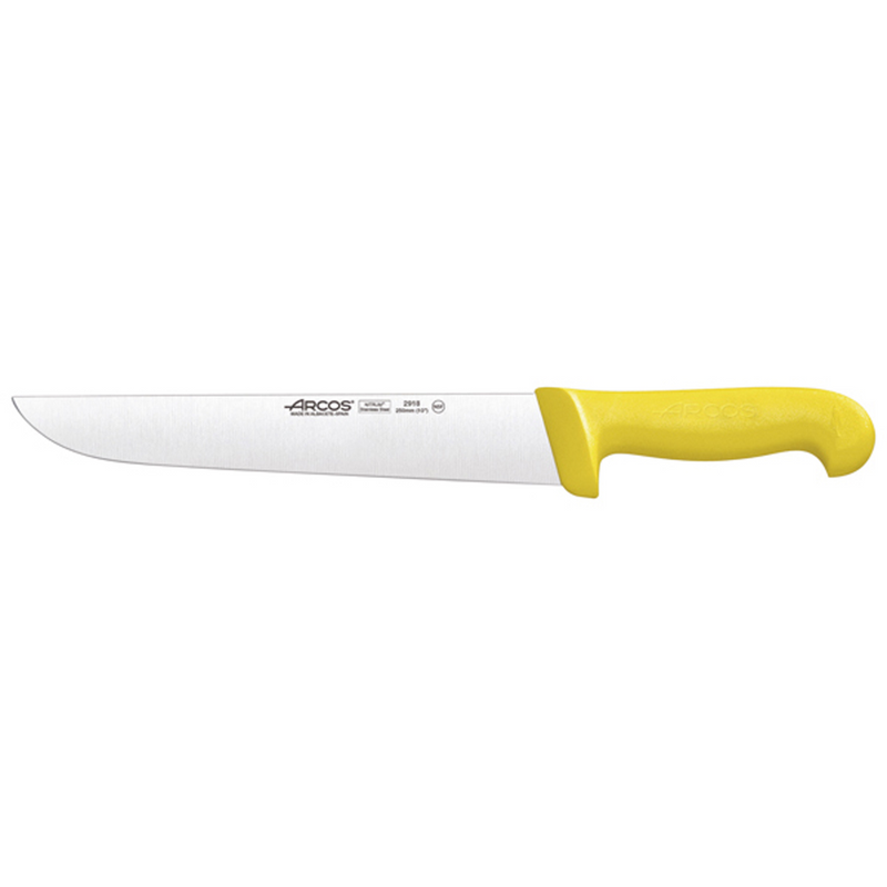 096682 - couteau de boucher 25cm jaune (1 x 1 unité )