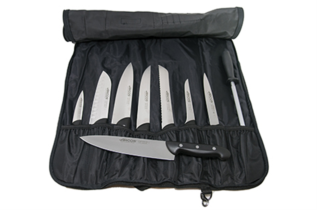 Knife set - 7 knives + 1 sharpening steel (096397) (1 X 1 unit)