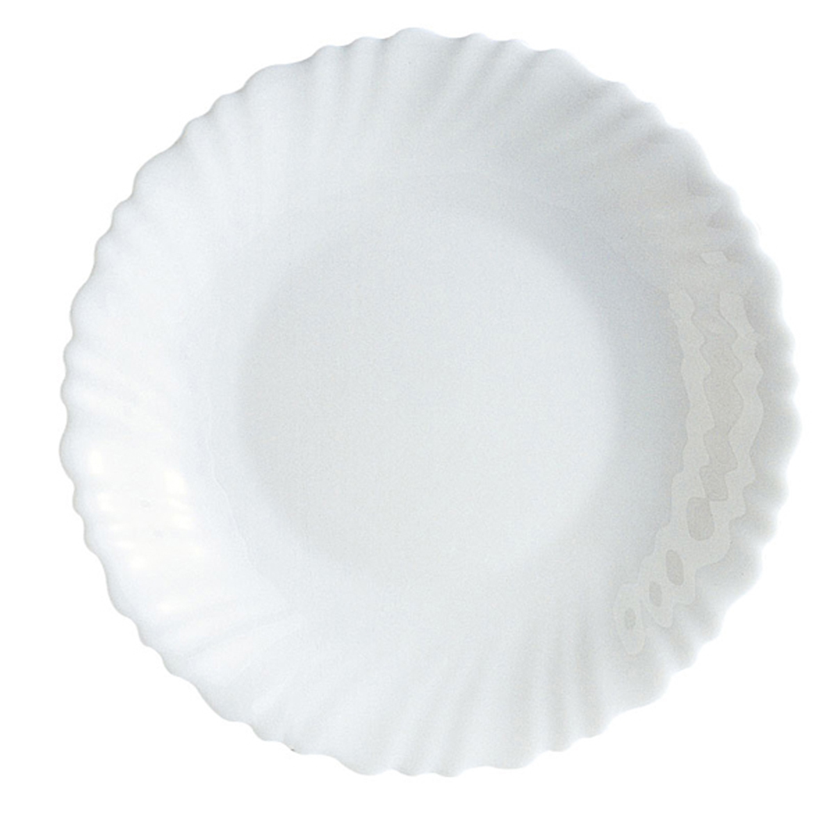 Assiette creuse - Verre trempé  ø 21 cm - Feston  ( 030715 ) (36 X 1 unité )