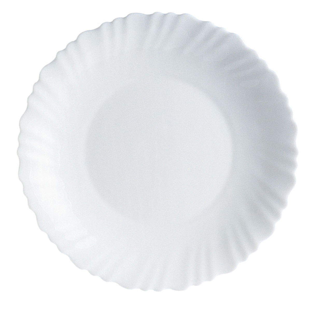 Assiette plate - Verre trempé Ø 25 cm - Feston  ( 001021 ) (24 X 1 unité )