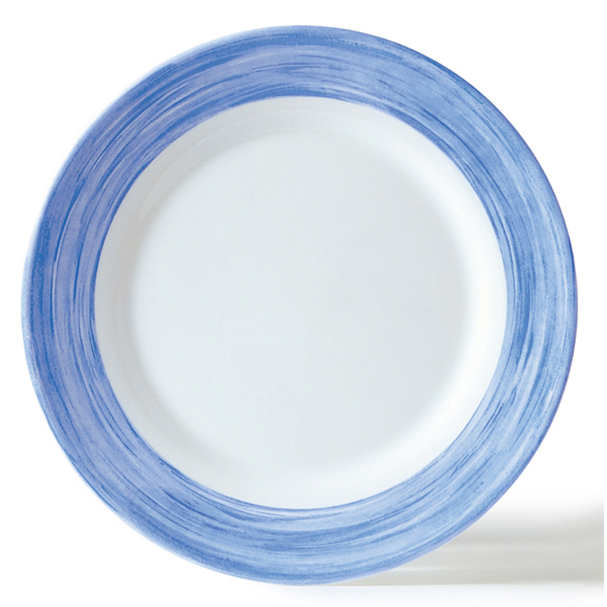 Assiette plate-Verre trempé ø15,5cm-Bleu- Brush ( 066687 ) (6 X 1 unité )