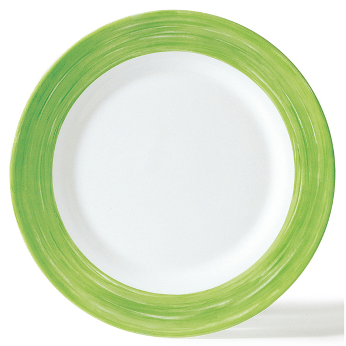 Assiette plate-Verre trempé ø23,5cm-Vert- Brush ( 066680 ) (6 X 1 unité )