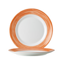 Assiette plate-Verre trempé ø19,5cm-Orange- Brush (6 X 1 unité ) - 066671
