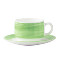 Tasse thé 19cl-Verre trempé-Vert- Brush (12 X 1 unité ) - 903092