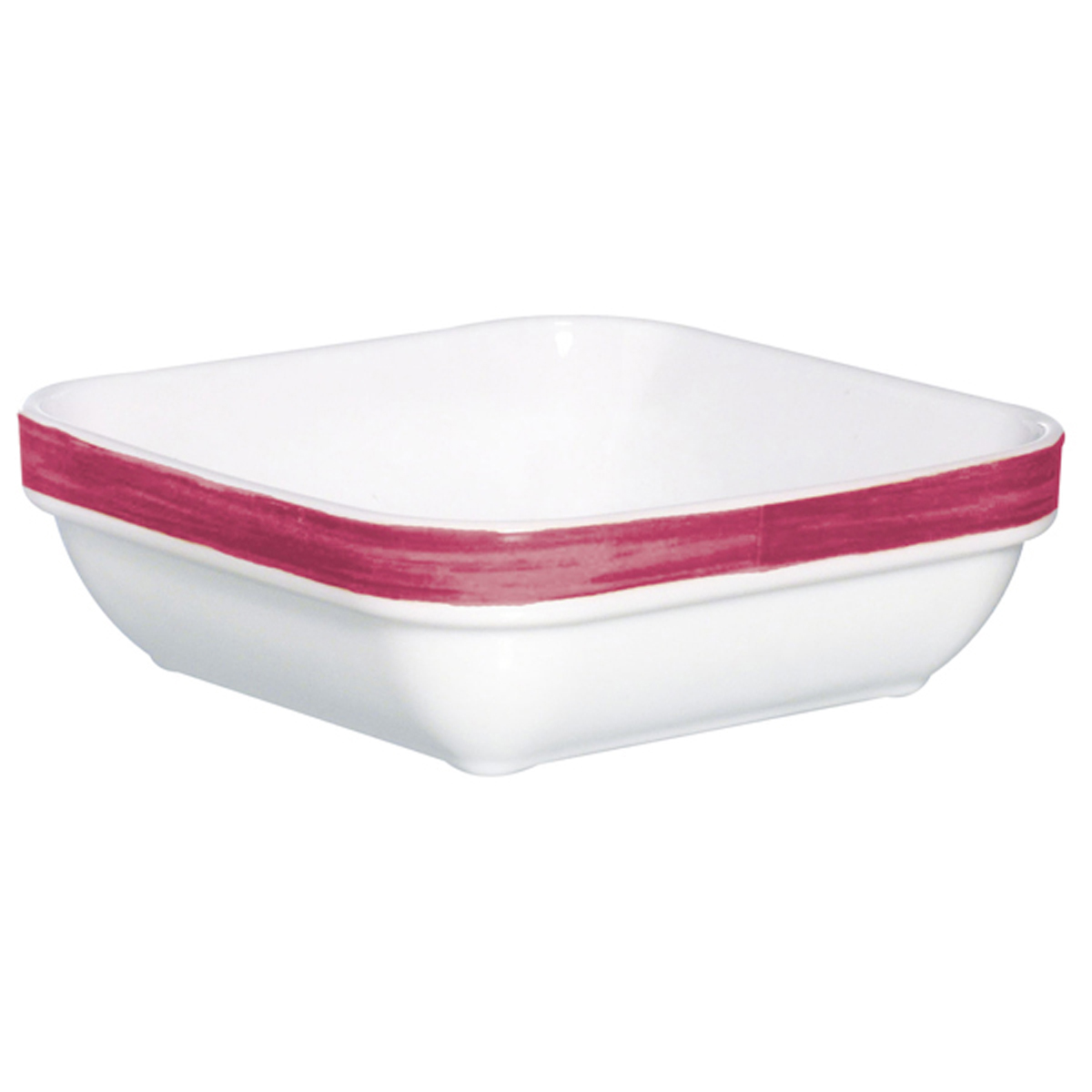 Square dish - Tempered glass - Cherry - Brush ( 903128 ) (6 X 1 unit )
