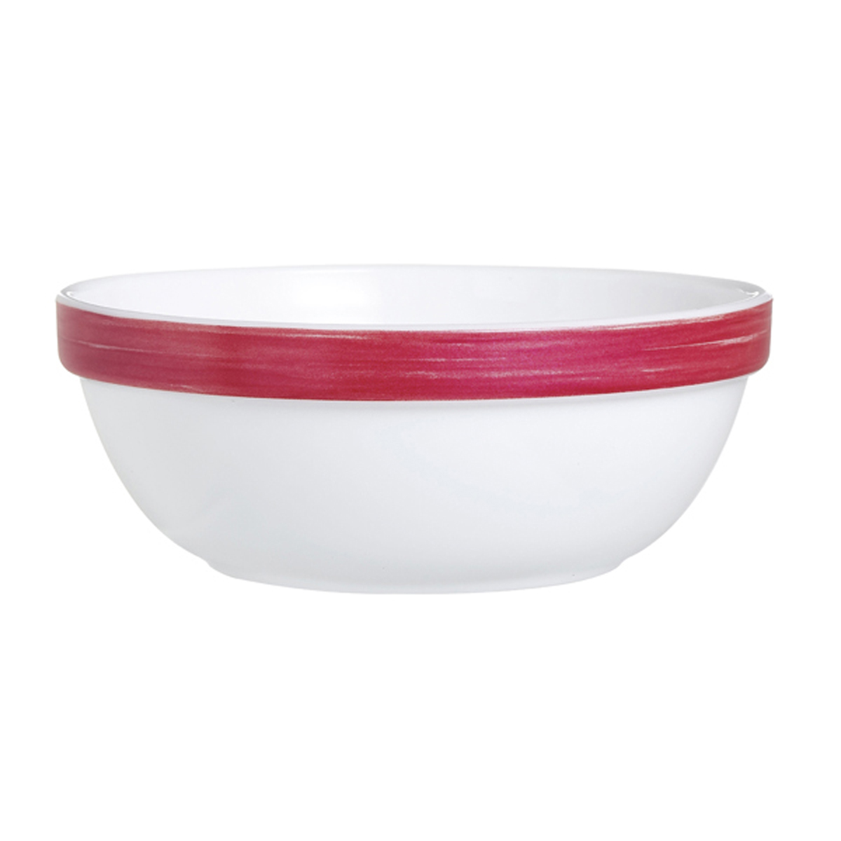 Bowl 31.5cl-Tempered glass-Cherry-Brush ( 903127 ) (6 X 1 unit)