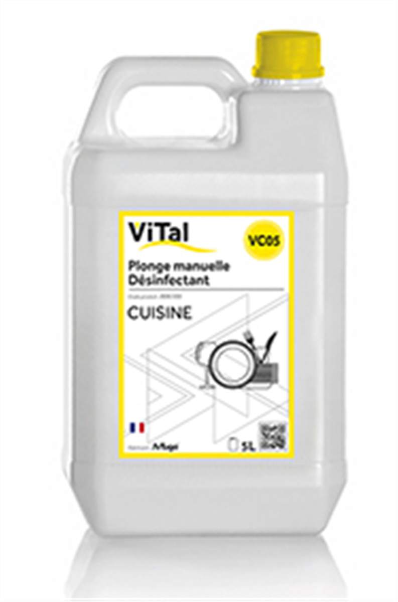 Détergent/désinfectant plonge manuelle-Bouteille 1 L ( 006105 ) (3 X 1 unité )