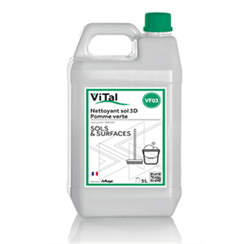 006302 - vital sol 3d pomme verte 5l (3 x 1 unité )