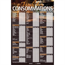 Tableau tarif de consommations 44x66 cm (1 X 1 unité ) - 630154