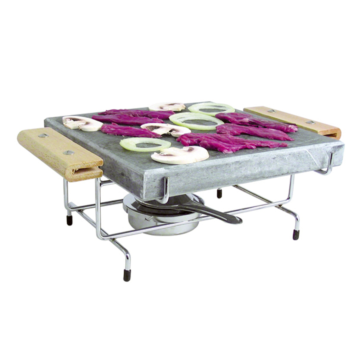Pierre à griller - 26,5x35,5x13,5 cm - 25x25x3 cm ( 087148 ) (1 X 1 unité )
