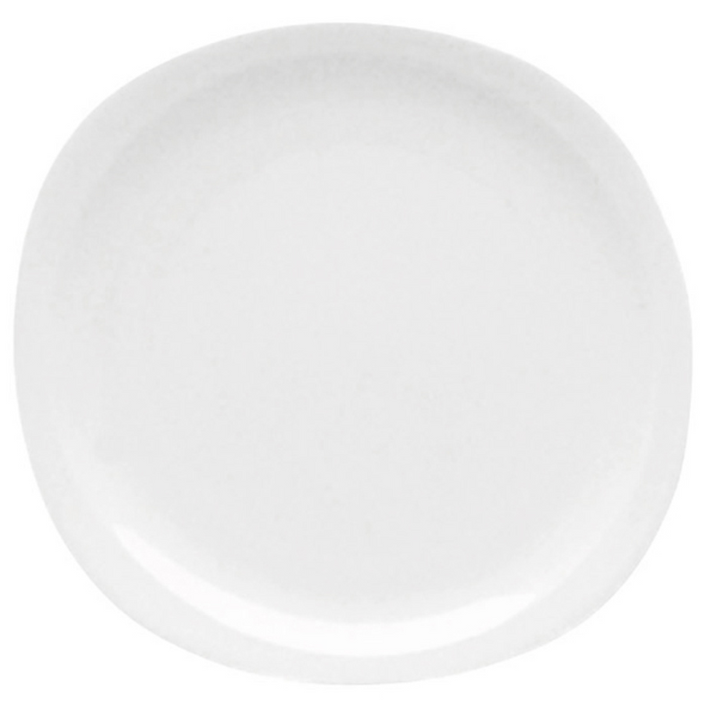 Assiette plate-Porcelaine 24,5x23,5cm-Oslo Blanc