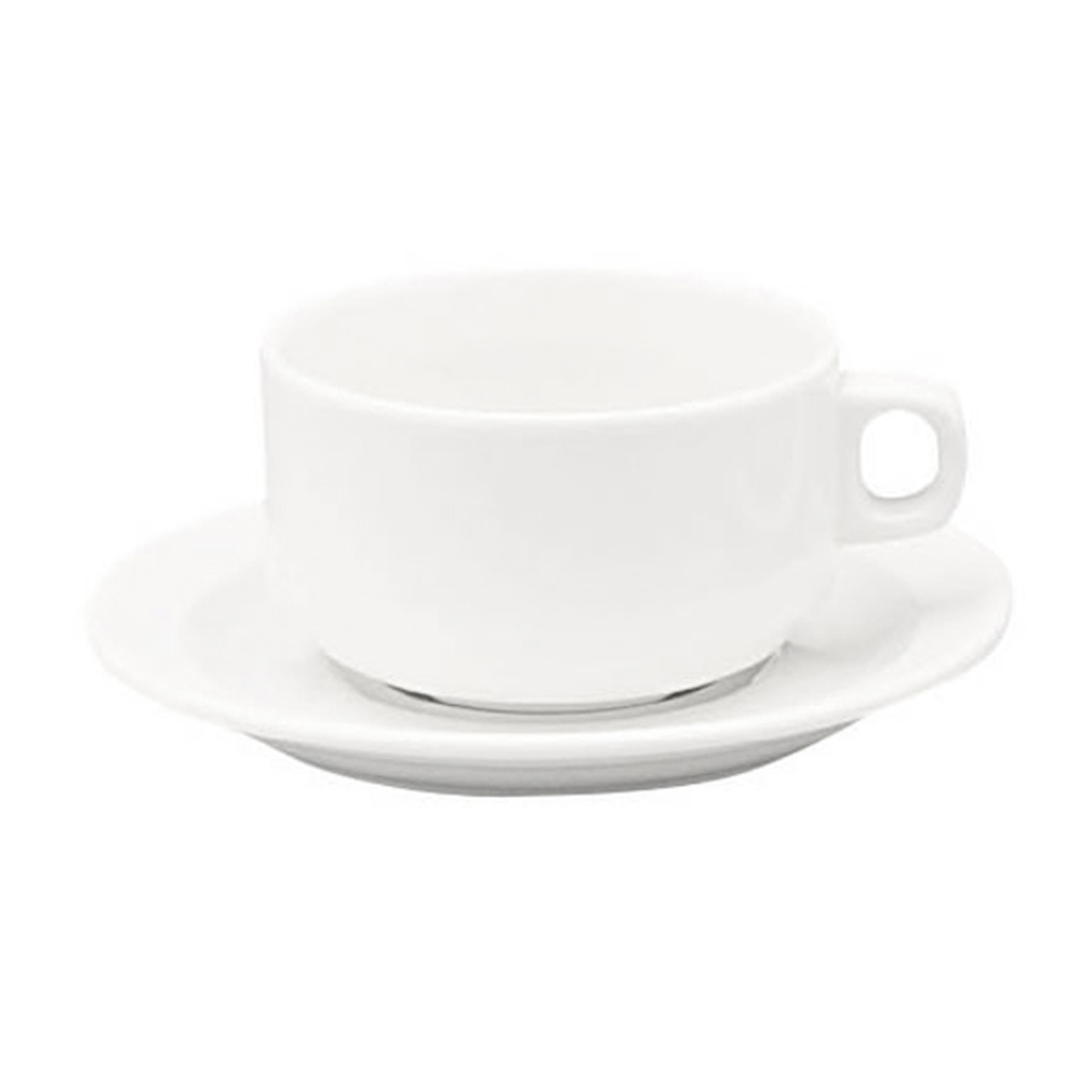 Saucer for tea-Porcelain ø13.6cm-Oslo White ( 064606 ) (6 X 1 unit )