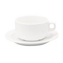 Sous-tasse thé-Porcelaine ø13,6cm-Oslo Blanc (6 X 1 unité ) - 064606